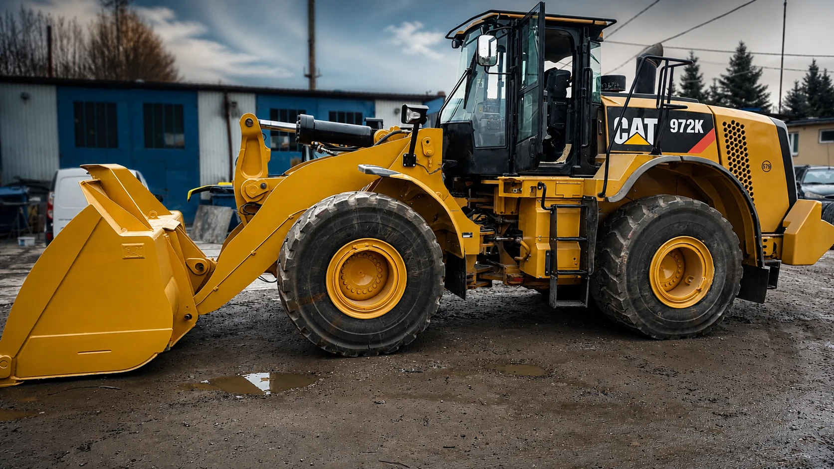 Ładowarka CAT 972K po pracach naprawczych